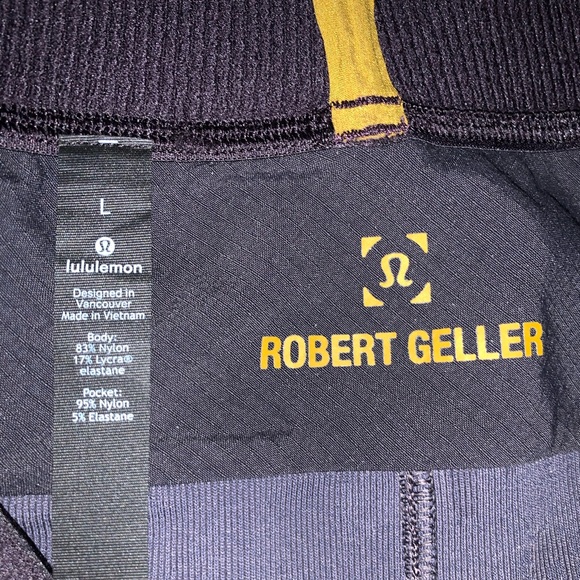 RARE LULU Mens Lululemon X Robert Geller jogger sz L black camo - Picture 2 of 6